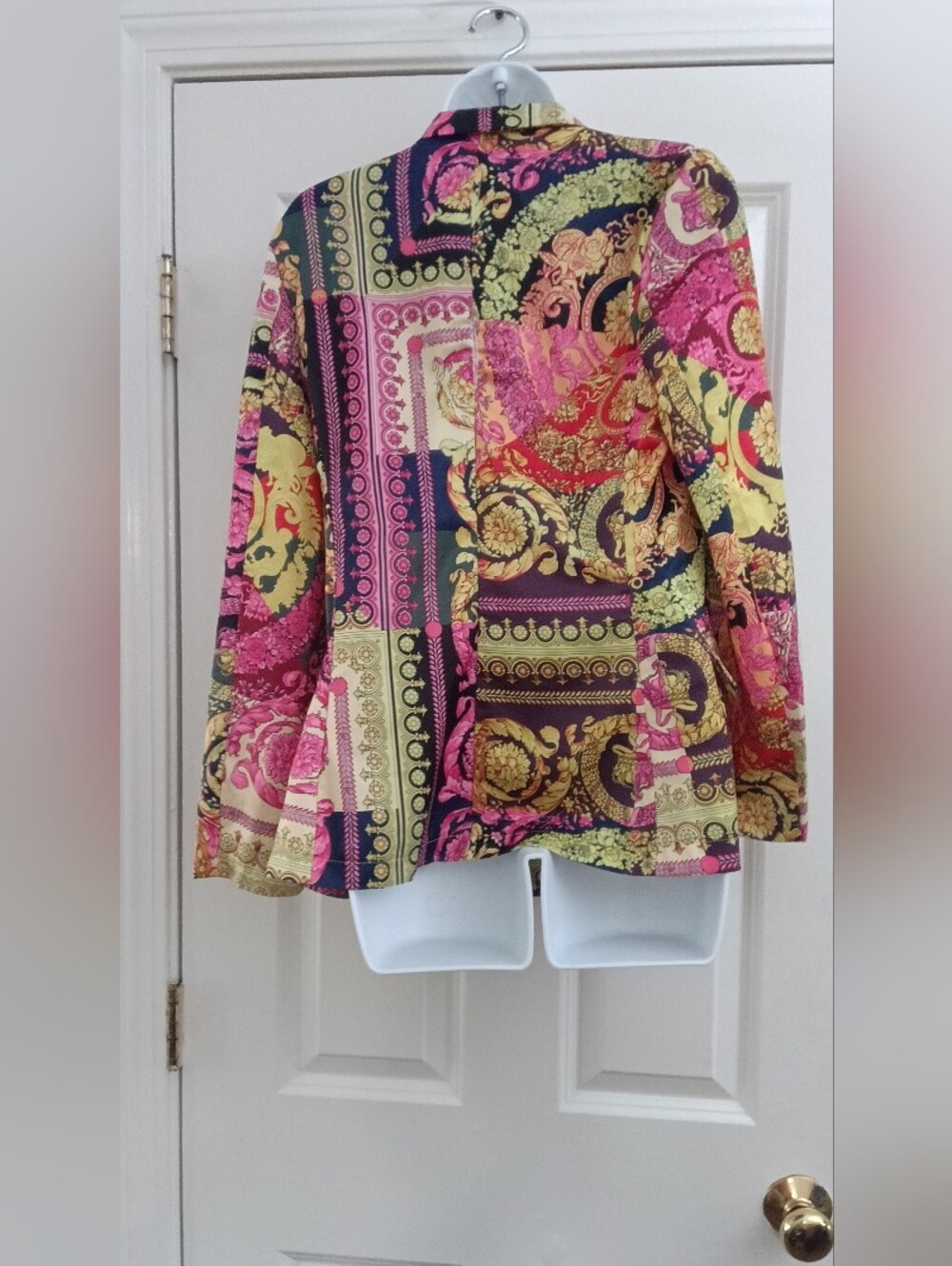 SHEIN Pink Multi-Print Women’s Blouse SIZE LARGE - Picture 8 of 8